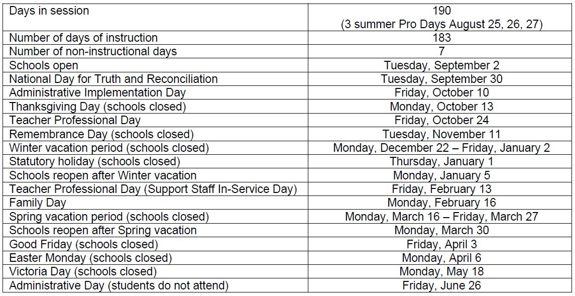 School Calendar 25 26