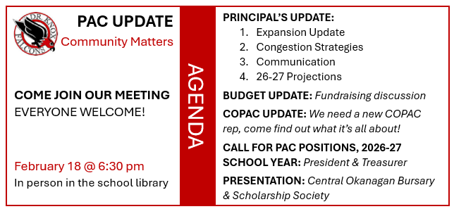 PAC Feb 18 Meeting Announcement